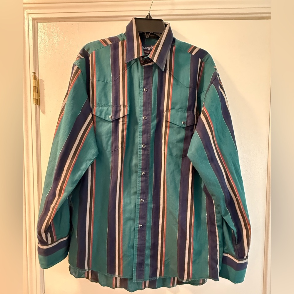 Vintage Wrangler Brushpopper Western Shirt